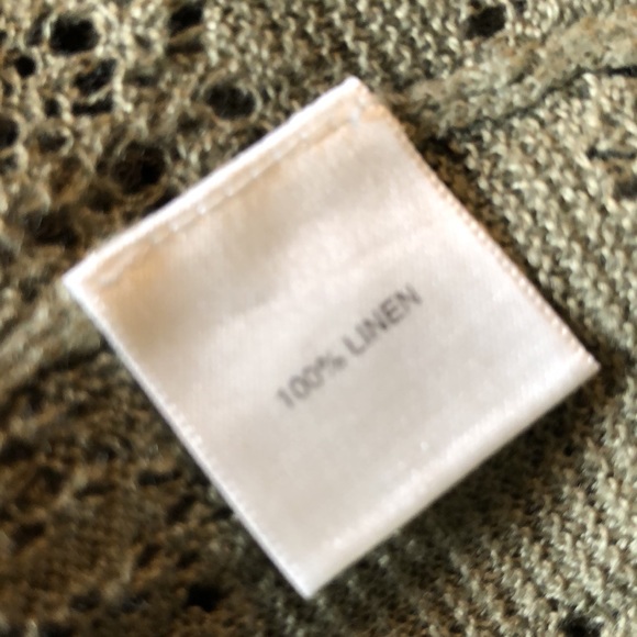 SEMPLICE size XL Linen Open-Weave Sweater Duster - Picture 12 of 16